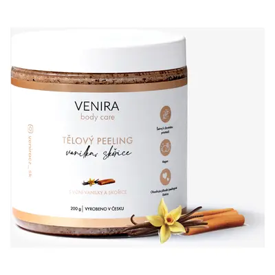 VENIRA tělový peeling- vanilka a skořice, 200 g