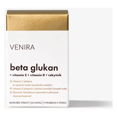 VENIRA beta glukan s vitamínem C, vitamínem D a rakytníkem, 60 kapslí