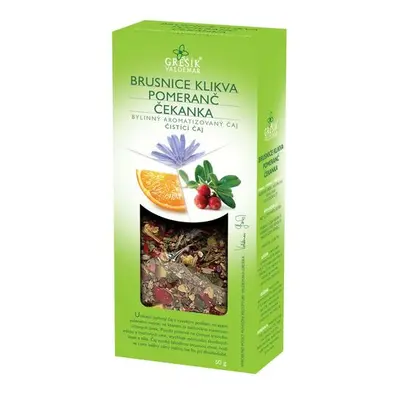 Valdemar Grešík - Natura s.r.o. Brusnice klikva & Pomeranč & Čekanka 50 g Čistící čaj GREŠÍK