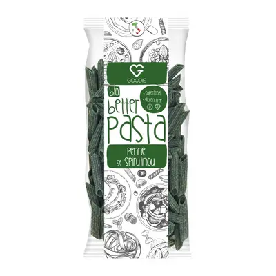 GOODIE Bezlepkové těstoviny superfood - Se spirulinou - Penne BIO 250 g