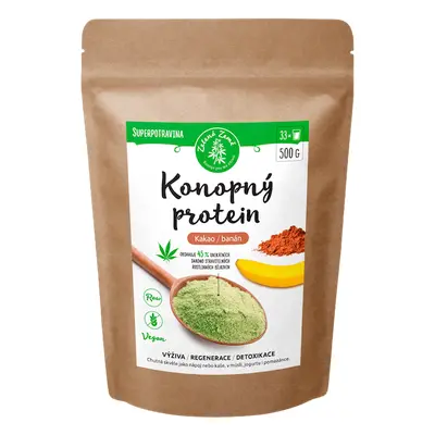 Zelená Země Konopný protein 500 g kakao s banánem