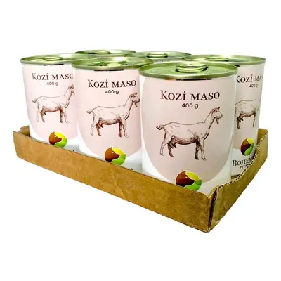 Bohemia Pet Food SIX PACK BOHEMIA Kozí maso ve vlastní šťávě 400g