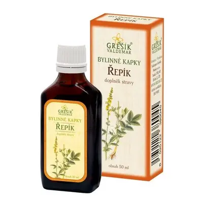 Valdemar Grešík - Natura s.r.o. Řepík kapky 50 ml GREŠÍK-Z-35% líh, Bylinné kapky