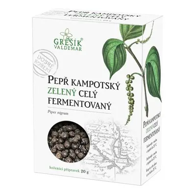 GREŠÍK Pepř kampotský zelený celý fermentovaný, 20 g