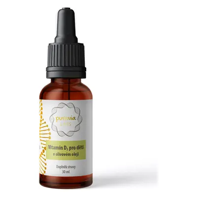 Puravia LABS Vitamín D3 pro děti v olivovém oleji, 30 ml