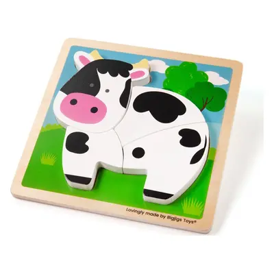 Bigjigs Toys Vkládací puzzle Kravička