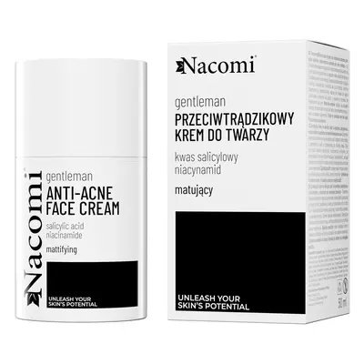 Nacomi Gentleman - Anti-Acne krém s kyselinou salicylovou, 50 ml