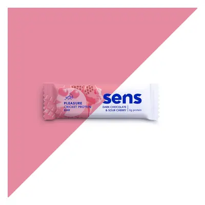 Sens PLEASURE CRICKET PROTEIN BAR | Tmavá čokoláda & Višeň