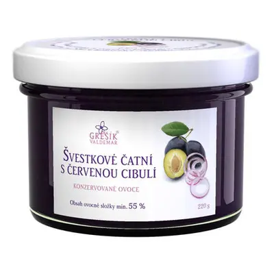 GREŠÍK Čatní Švestkové s červenou cibulí, 220 g