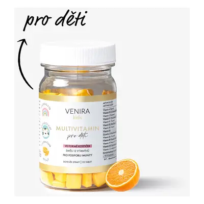 VENIRA multivitamin pro děti - pomeranč, 120 kostiček