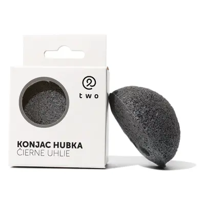 Twocosmetics Konjac houba na čištění pleti s černým uhlím, kompostovatelná, 1 ks