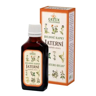 Valdemar Grešík - Natura s.r.o. Jaterní kapky 50 ml GREŠÍK-Z-35% líh, Devatero bylin kapky