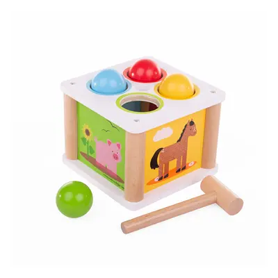 Bigjigs Toys Bigjigs Baby Dřevěná zatloukačka Farma