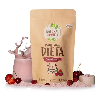 Natural Protein Proteinová dieta- červené ovoce, 350g