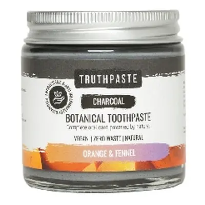 Truthpaste Charcoal přírodní minerální zubní pasta s aktivním uhlím fenykl a pomeranč 100 ml