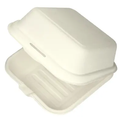 EcoPack Hamburger box z cukrové třtiny 150x150x75 mm bal/50 ks Balení: 250