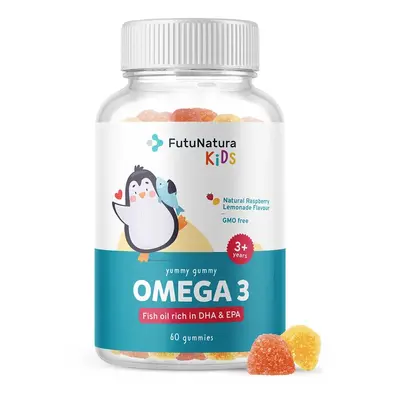 FutuNatura Kids OMEGA-3 Gumové bonbony pro děti, 60ks