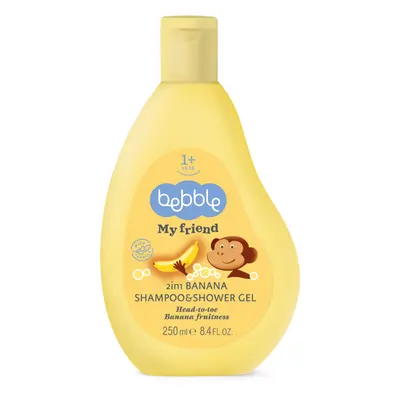 Dětský šampon a sprchový gel 2v1 banán Bebble 250 ml