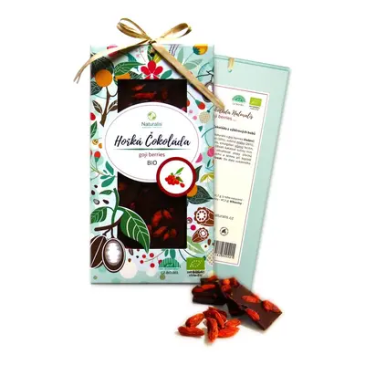 Naturalis Čokoláda s goji berries hořká BIO, 80g