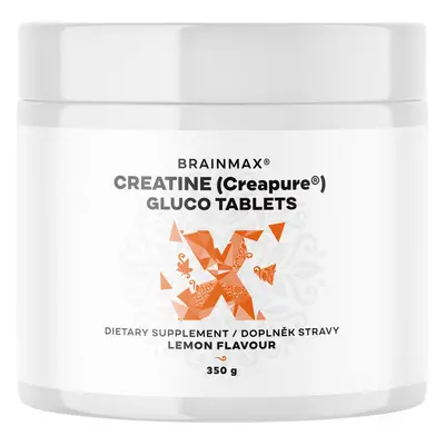 BrainMax Creatine Creapure Gluco Lemon, 350 g, 115ks