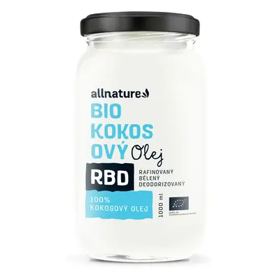 Allnature RBD Kokosový olej BIO - bez vůně, 1 l