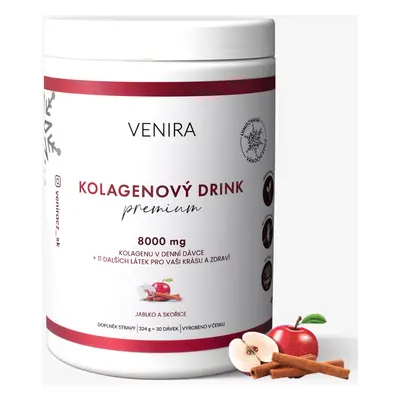 VENIRA Vánoční PREMIUM kolagenový drink pro vlasy, nehty a pleť, jablko a skořice