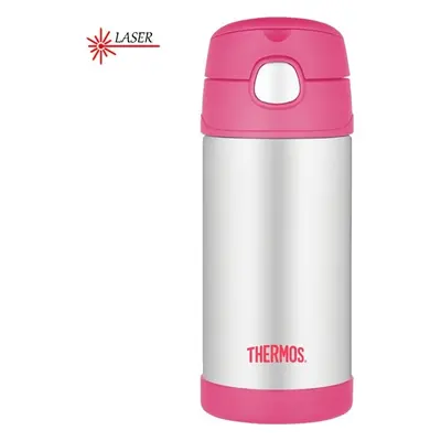 THERMOS Dětská termoska s brčkem - růžová 0,355