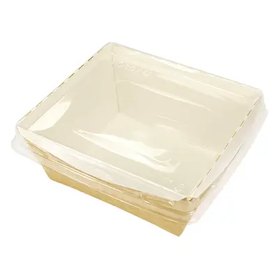 EcoPack Papírový box / miska EKO na salát 120x110x55 mm hnědý s transp. víčkem bal/50 ks Balení: