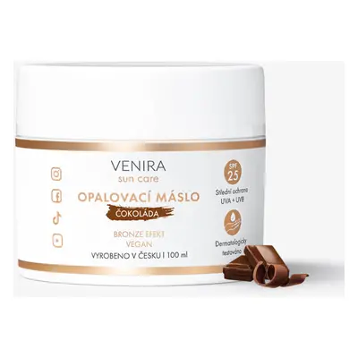 VENIRA opalovací máslo, bronze, SPF 25, čokoláda, 100 ml