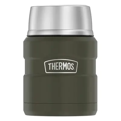 THERMOS Termoska na jídlo se skládácí lžící a šálkem - vojenská zelená 0,47