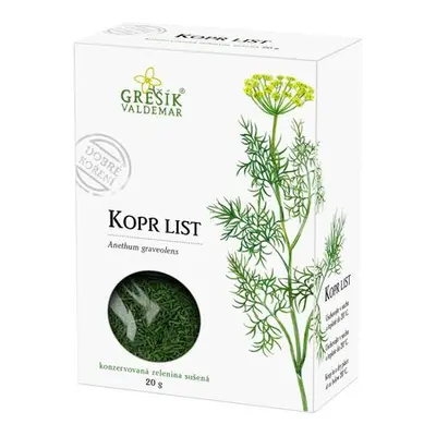 Valdemar Grešík - Natura s.r.o. Kopr list 20 g GREŠÍK Dobré koření