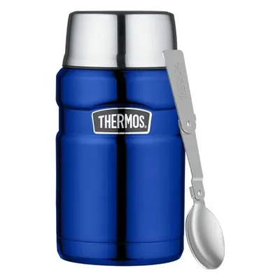 THERMOS Termoska na jídlo se skládácí lžící a šálkem - modrá 0,71