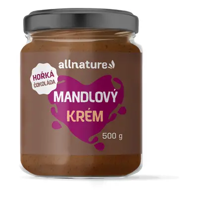 Allnature Mandlový krém s hořkou čokoládou, 500 g