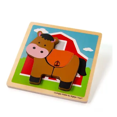 Bigjigs Toys Vkládací puzzle Koník