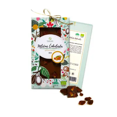 Naturalis Čokoláda s golden berries mléčná BIO, 80g