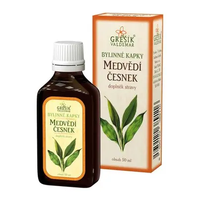 Valdemar Grešík - Natura s.r.o. Medvědí česnek kapky 50 ml GREŠÍK-Z-35% líh, Bylinné kapky