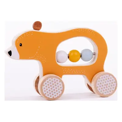 Bigjigs Toys Medvídek na kolečkách