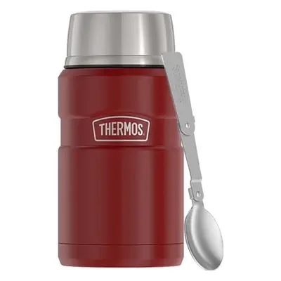 THERMOS Termoska na jídlo se skládácí lžící a šálkem - rustic red 0,71