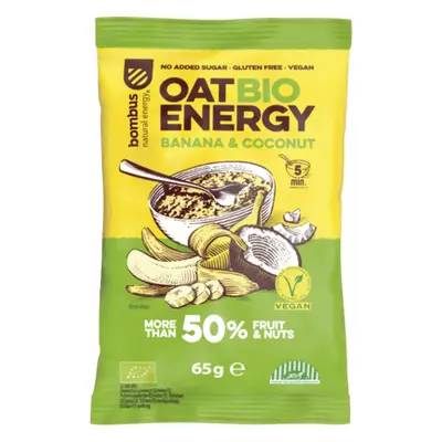 Bombus Oat Bio Energy ovesná kaše- banán a kokos, 65 g