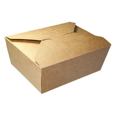 EcoPack Papírový box EKO na jídlo 151x120x65 mm kraft s chlopněmi 1300 ml bal/50 ks Balení: 500