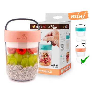 Mixit 2go mini svačinový box lososový, 400 ml