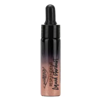 puroBIO cosmetics Tekutý rozjasňovač Stardust, růžově zlatá 2 12 ml