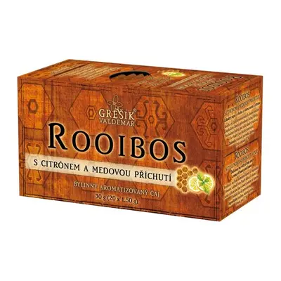 Valdemar Grešík - Natura s.r.o. Rooibos s citrónem a medovou příchutí 20 n.s. přebal GREŠÍK