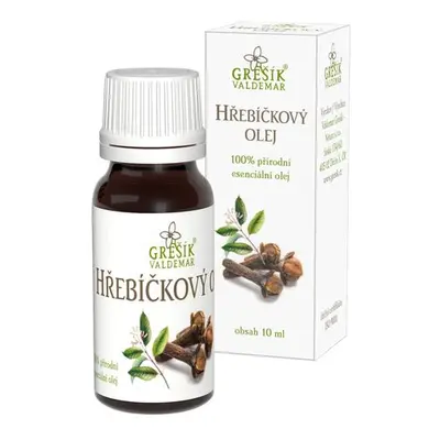 Valdemar Grešík - Natura s.r.o. Hřebíčkový olej 10 ml GREŠÍK Přírodní esenciální olej