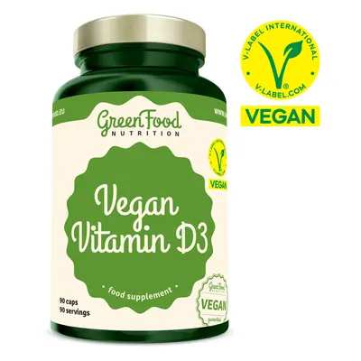 GreenFood Nutrition GreenFood Vegan Vitamin D3, 90 ks