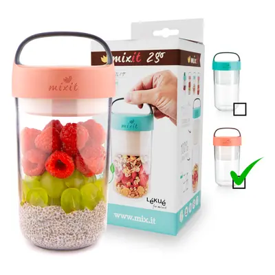 Mixit 2go svačinový box lososový, 600 ml