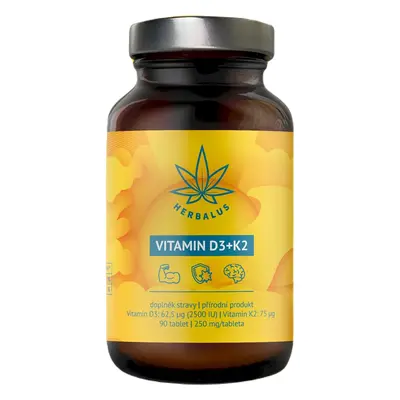 Herbalus VITAMIN D3+K2, 90 ks