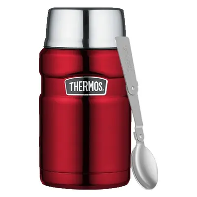 THERMOS Termoska na jídlo se skládácí lžící a šálkem - červená 0,71