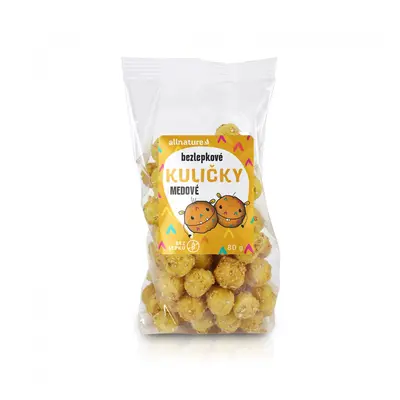 Allnature Bezlepkové Kuličky medové, 80 g