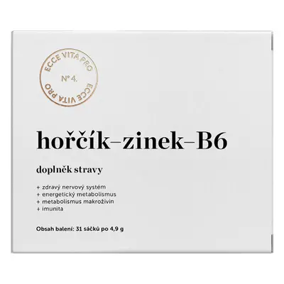 EcceVita Hořčík-Zinek-B6, Ecce Vita, 31 sáčků (152 g)